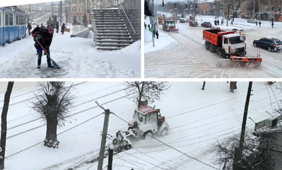 Шістдесят снігоприбиральних машин працюють 8 січня на вулицях Вінниці