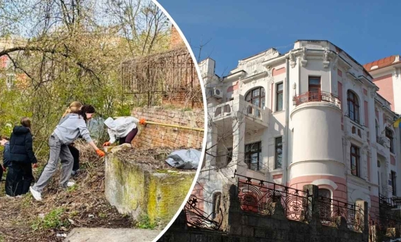 У центрі Вінниці навели лад біля одного з найгарніших будинків міста У центрі Вінниці навели лад біля одного з найгарніших будинків міста